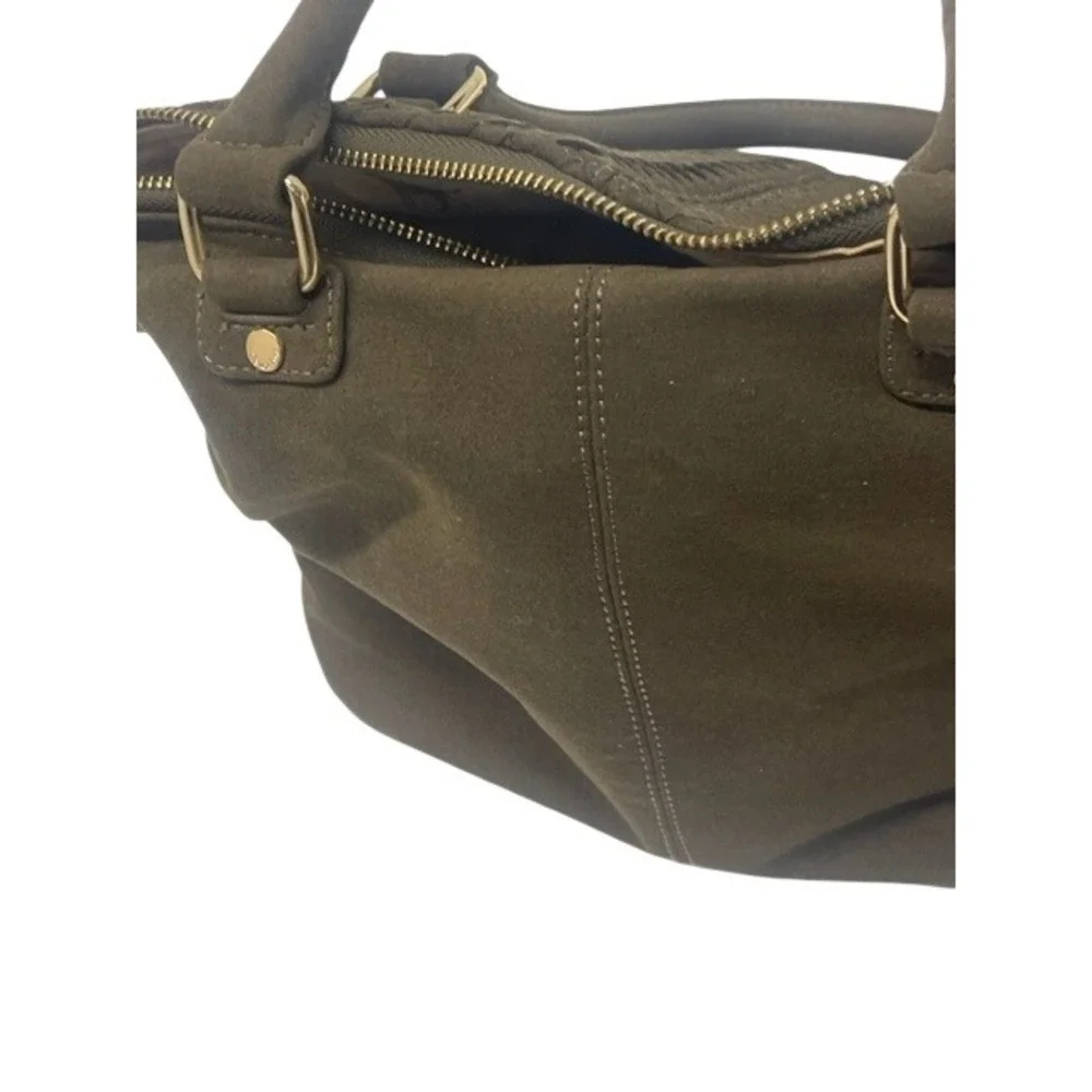 DEUX LUX Suede Woven Tote Bag Dark Brown Shoulder‎ Handbag
